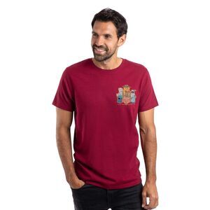 Weird Fish Mens Doctor Hoot Back Print T-Shirt / Garnet